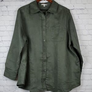 Woman Within Soft Suede Moleskin Shirt Sz 22/24